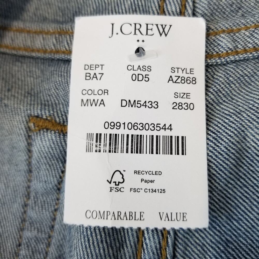 J Crew Jeans Mens 28x30 Blue Slim Flex Medium Wash Denim Stretch Classic Style - Picture 7 of 13
